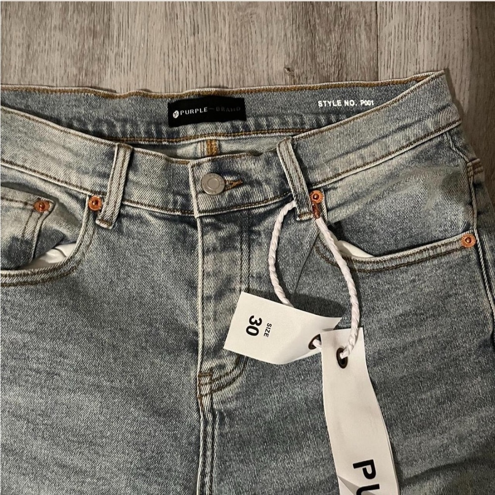 Purple Jeans Grey Ripped